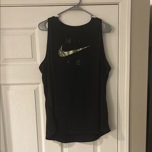 Nike Black and Gold Sleeveless Tank Top